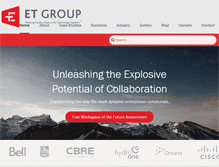 Tablet Screenshot of etgroup.ca